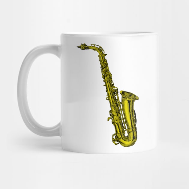 Saxophone Print by rachelsfinelines